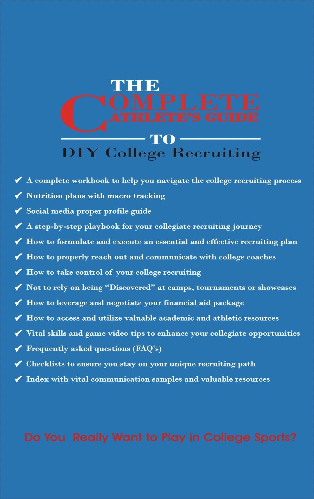 The Complete Athlete's Guide to DIY College Recruiting — features checklist